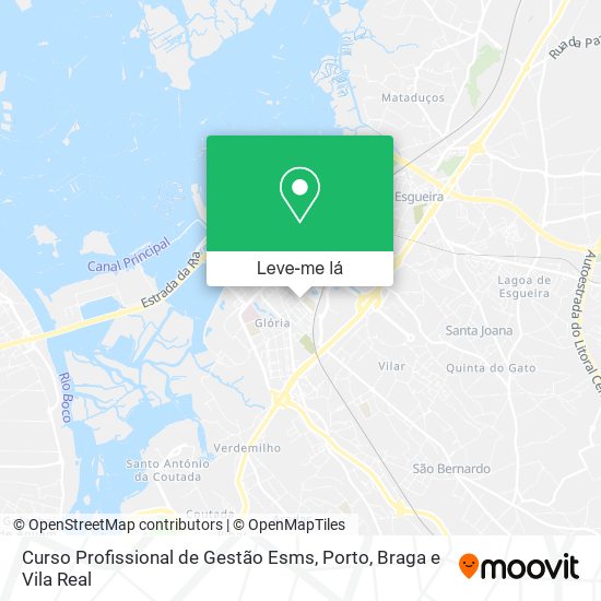 Curso Profissional de Gestão Esms mapa