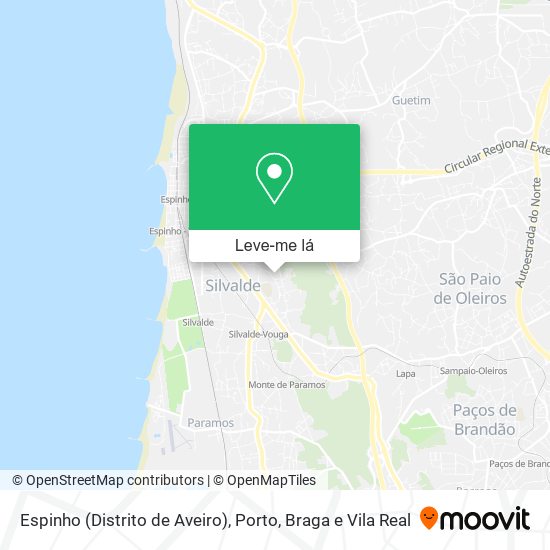 Espinho (Distrito de Aveiro) mapa