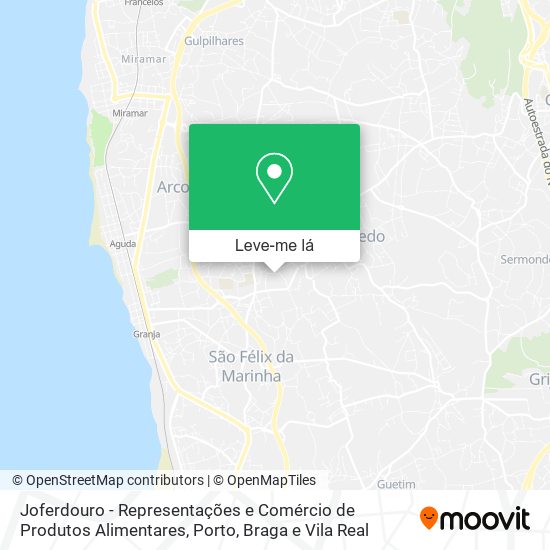 Joferdouro - Representações e Comércio de Produtos Alimentares mapa