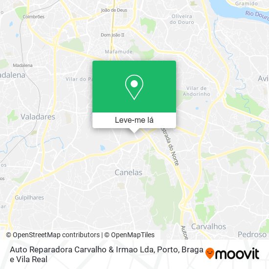Auto Reparadora Carvalho & Irmao Lda mapa