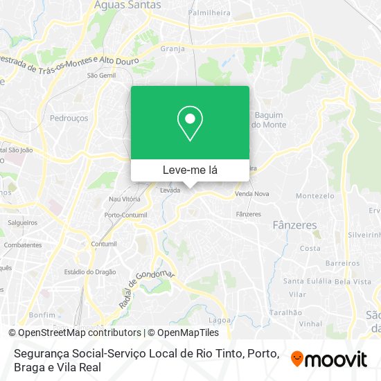 Segurança Social-Serviço Local de Rio Tinto mapa