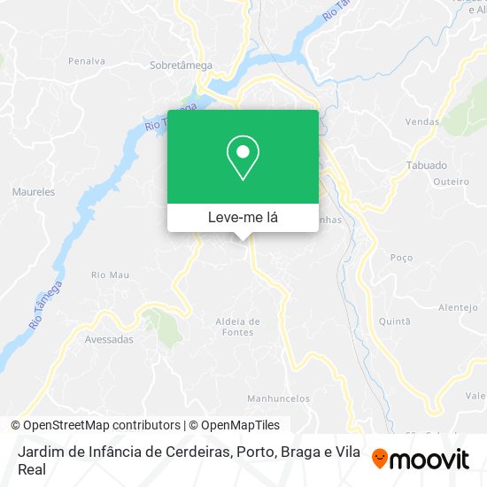 Jardim de Infância de Cerdeiras mapa