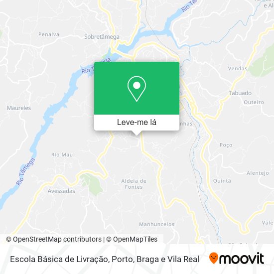 Escola Básica de Livração mapa