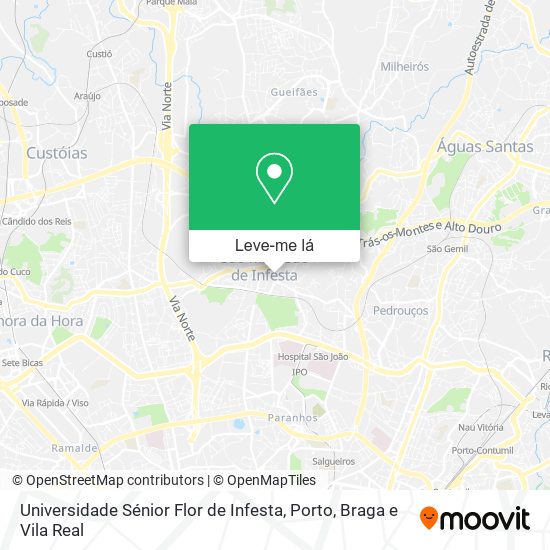 Universidade Sénior Flor de Infesta mapa
