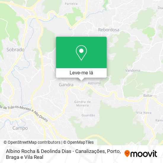 Albino Rocha & Deolinda Dias - Canalizações mapa
