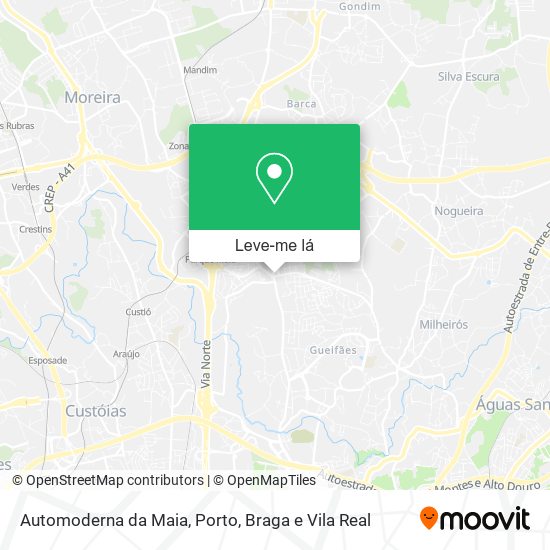 Automoderna da Maia mapa