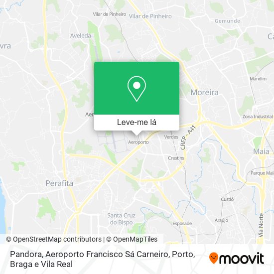 Pandora, Aeroporto Francisco Sá Carneiro mapa