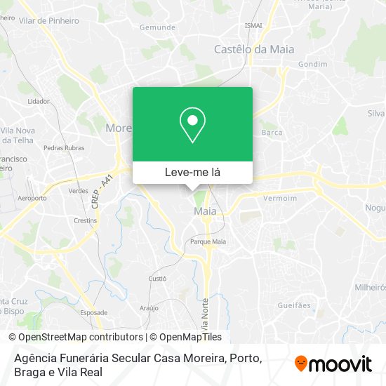 Agência Funerária Secular Casa Moreira mapa