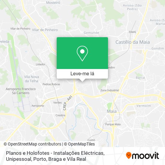 Planos e Holofotes - Instalações Eléctricas, Unipessoal mapa
