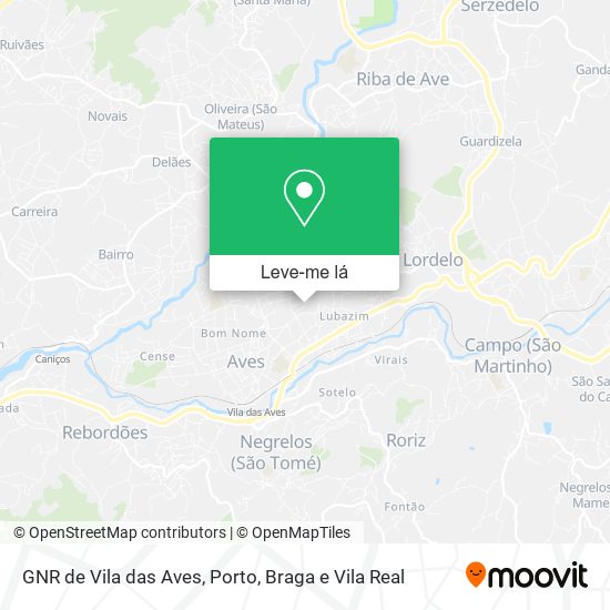 GNR de Vila das Aves mapa