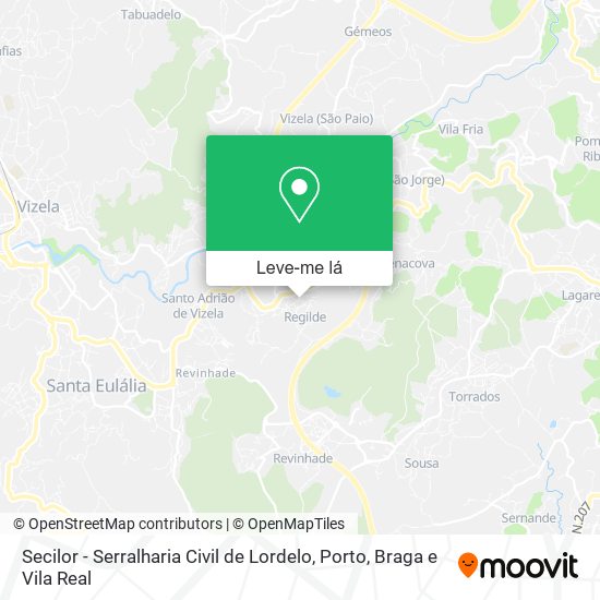 Secilor - Serralharia Civil de Lordelo mapa