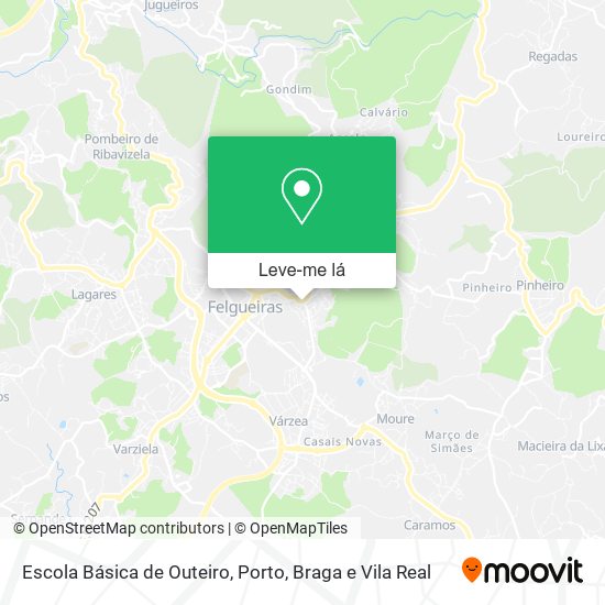 Escola Básica de Outeiro mapa