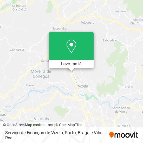 Serviço de Finanças de Vizela mapa