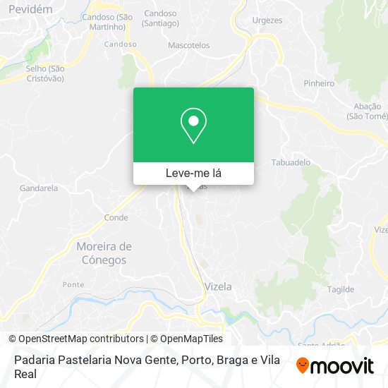 Padaria Pastelaria Nova Gente mapa