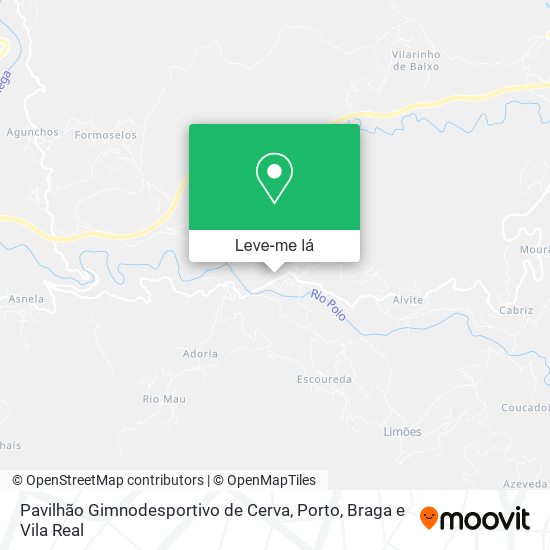 Pavilhão Gimnodesportivo de Cerva mapa