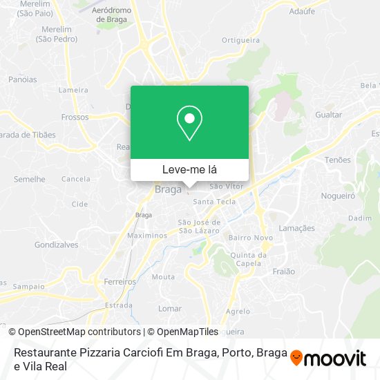 Restaurante Pizzaria Carciofi Em Braga mapa