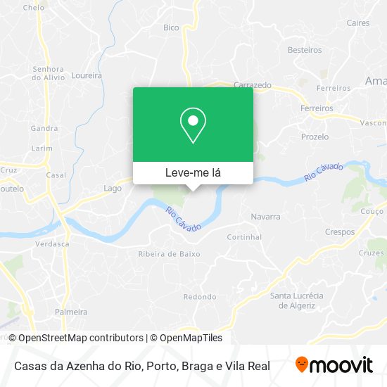 Casas da Azenha do Rio mapa