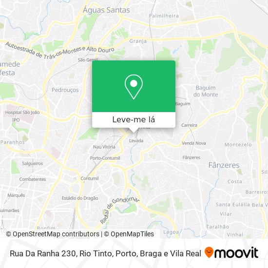 Rua Da Ranha 230, Rio Tinto mapa