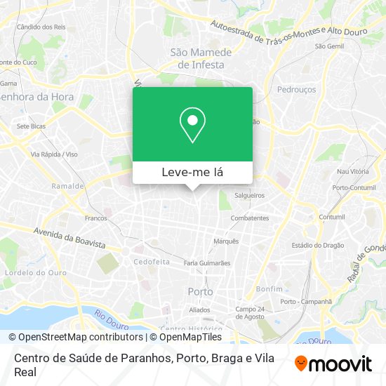 Centro de Saúde de Paranhos mapa