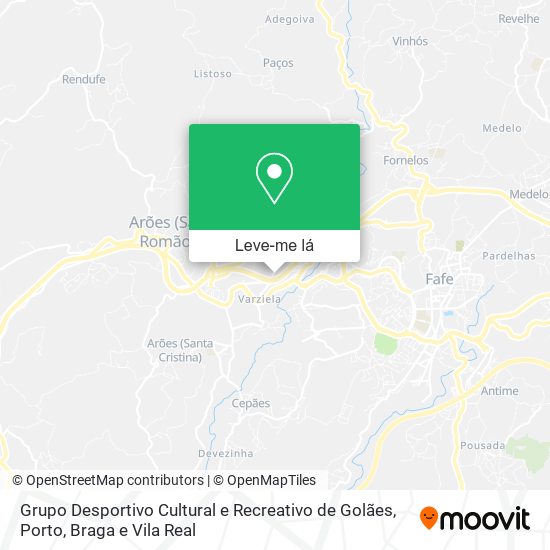 Grupo Desportivo Cultural e Recreativo de Golães mapa