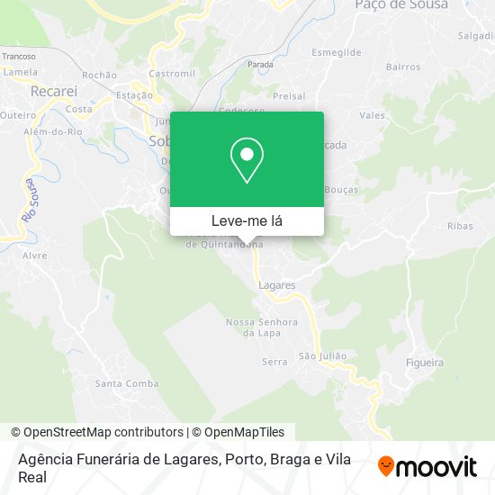 Agência Funerária de Lagares mapa