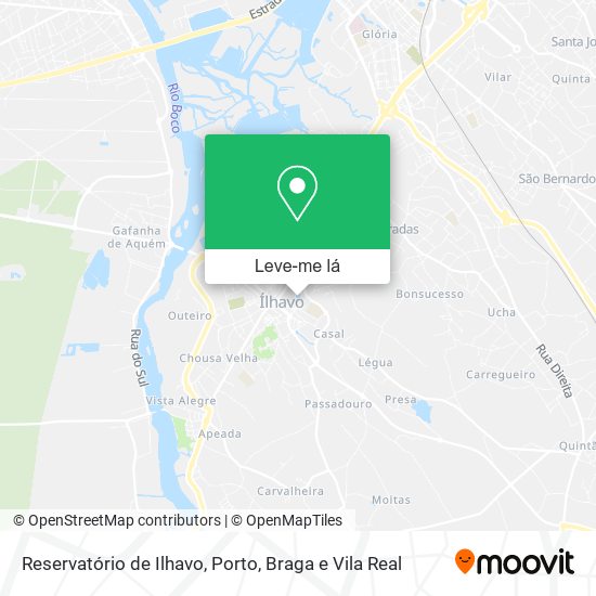 Reservatório de Ilhavo mapa