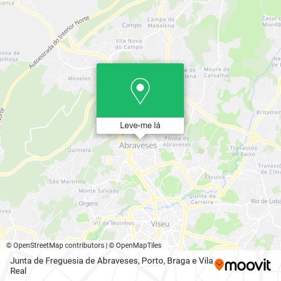 Junta de Freguesia de Abraveses mapa