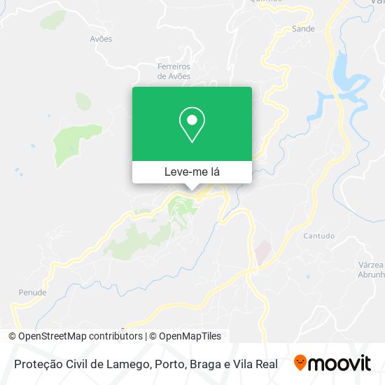 Proteção Civil de Lamego mapa