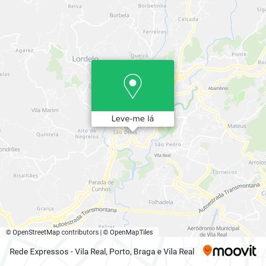 Rede Expressos - Vila Real mapa