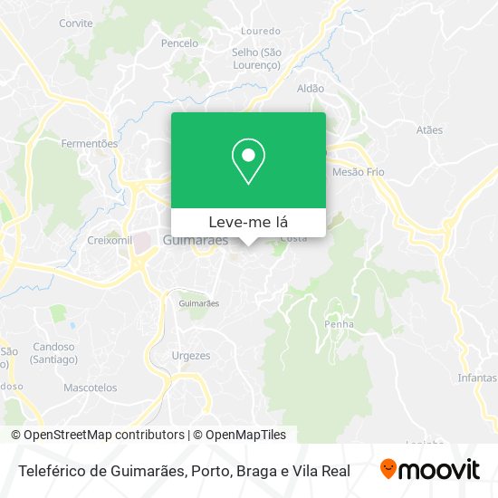 Teleférico de Guimarães mapa