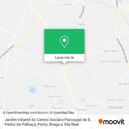 Jardim Infantil do Centro Social e Paroquial de S. Pedro da Palhaça mapa