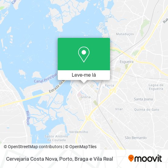 Cervejaria Costa Nova mapa