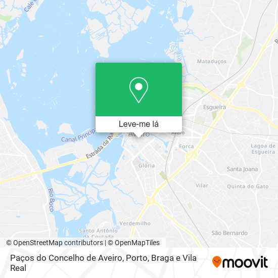 Paços do Concelho de Aveiro mapa