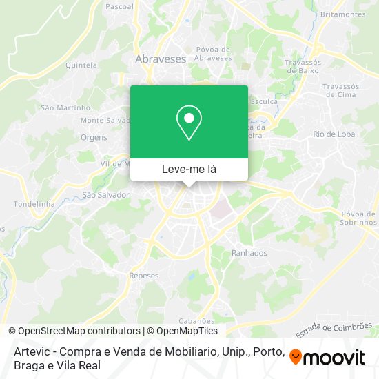 Artevic - Compra e Venda de Mobiliario, Unip. mapa
