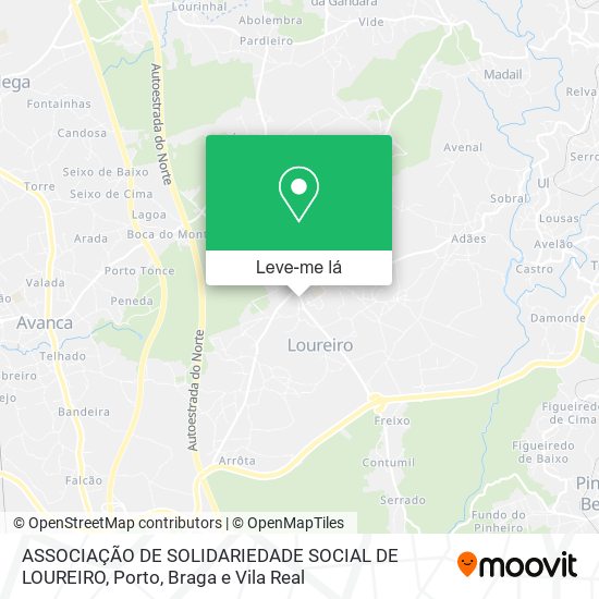 ASSOCIAÇÃO DE SOLIDARIEDADE SOCIAL DE LOUREIRO mapa