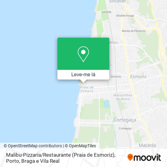 Malibu-Pizzaria / Restaurante (Praia de Esmoriz) mapa