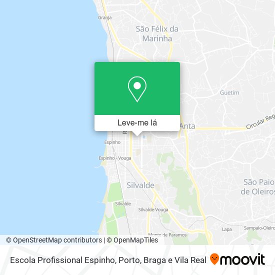 Escola Profissional Espinho mapa