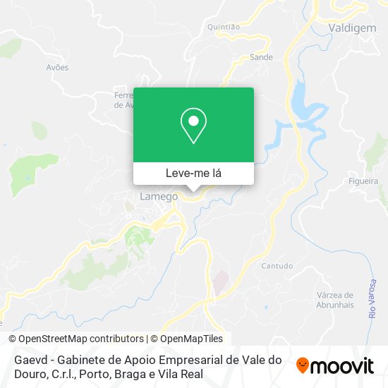 Gaevd - Gabinete de Apoio Empresarial de Vale do Douro, C.r.l. mapa