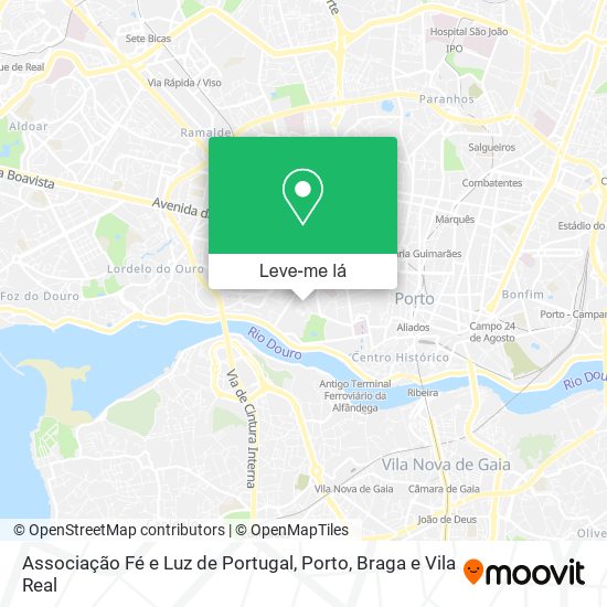 Associação Fé e Luz de Portugal mapa
