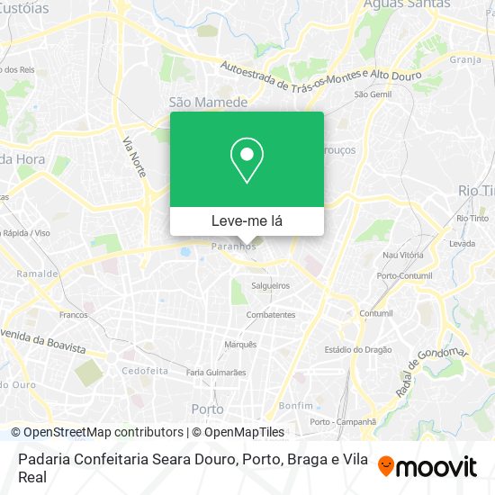Padaria Confeitaria Seara Douro mapa