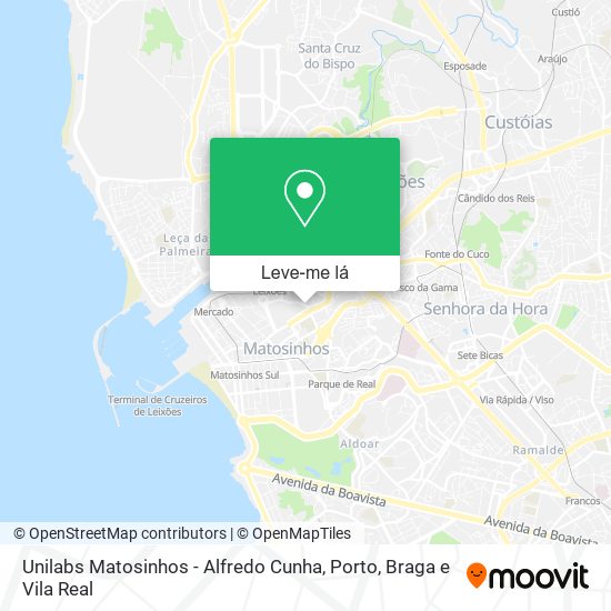 Unilabs Matosinhos - Alfredo Cunha mapa