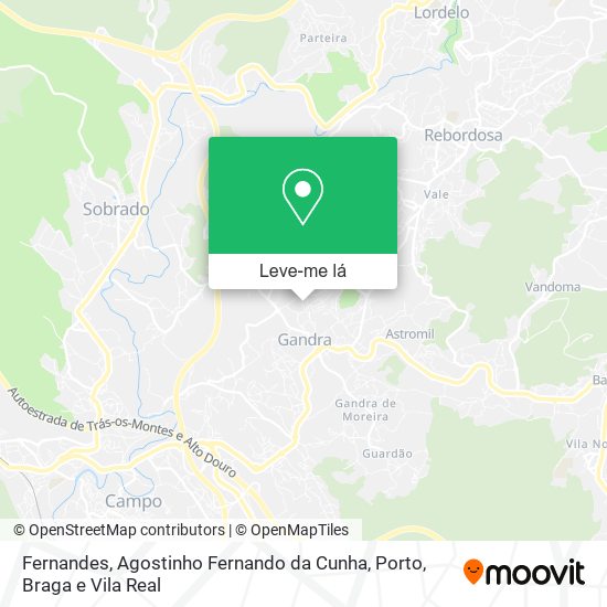 Fernandes, Agostinho Fernando da Cunha mapa