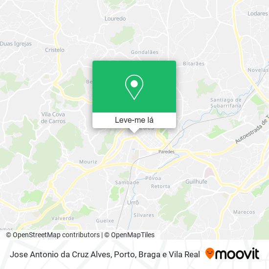 Jose Antonio da Cruz Alves mapa