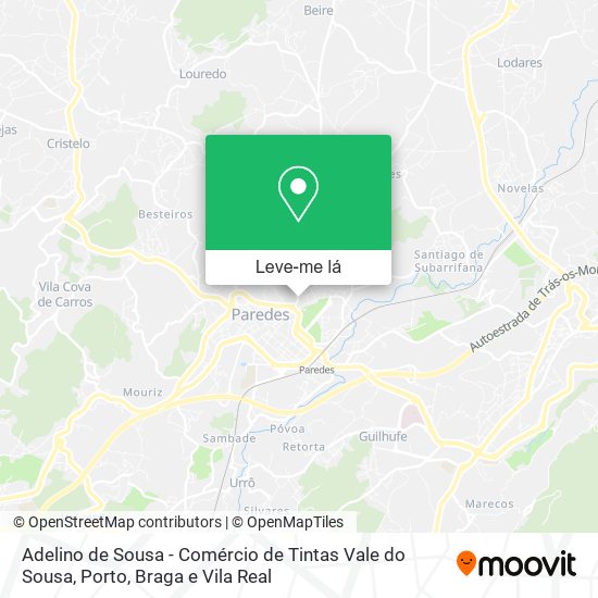 Adelino de Sousa - Comércio de Tintas Vale do Sousa mapa