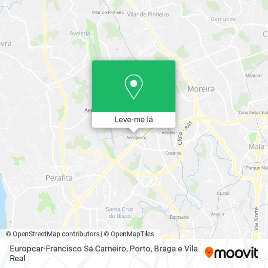Europcar-Francisco Sá Carneiro mapa