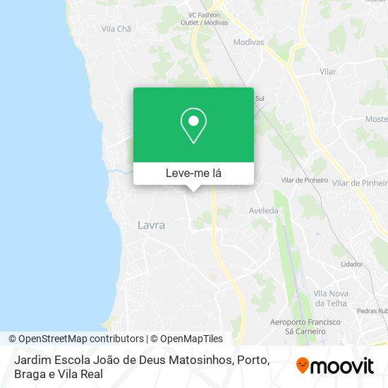 Jardim Escola João de Deus Matosinhos mapa