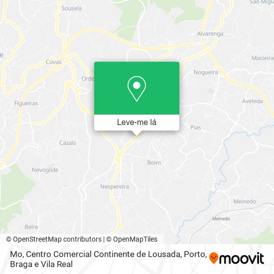 Mo, Centro Comercial Continente de Lousada mapa