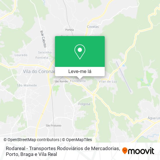 Rodareal - Transportes Rodoviários de Mercadorias mapa