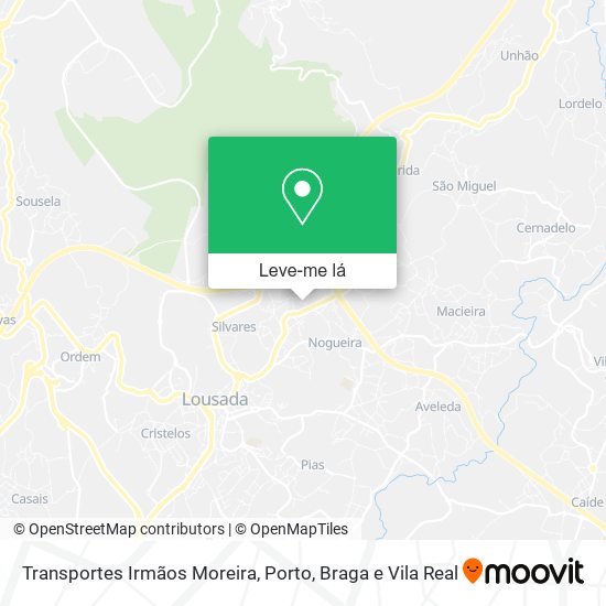 Transportes Irmãos Moreira mapa