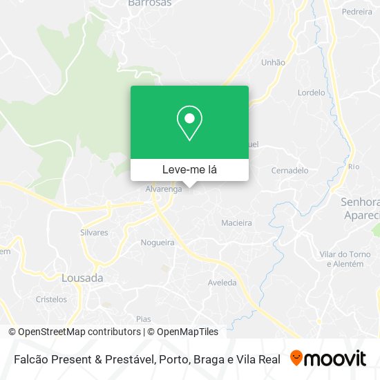 Falcão Present & Prestável mapa